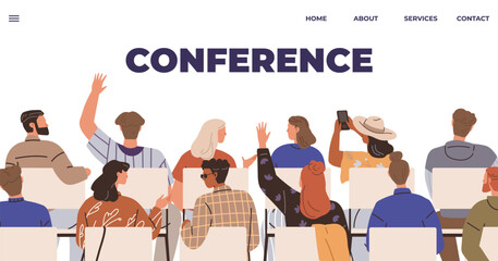 Diverse people in a conference setting, some raising hands or interacting. Various demographics are represented Ideal for educational and business events networking gatherings workshops community