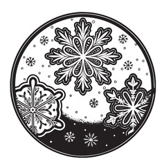 Winter Snowflakes Vector Art, Icons, and Graphics