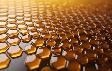 Fototapeta premium Honey and honeycomb background image, cooking, dessert, texture