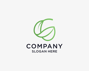 Modern leaf logo
