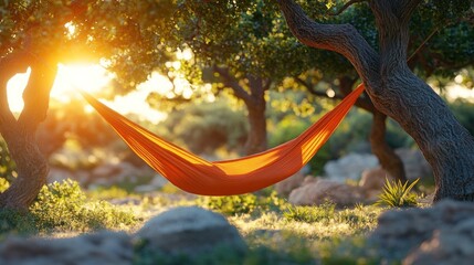 Sunset Hammock Relaxation, Grove, Peaceful Oasis