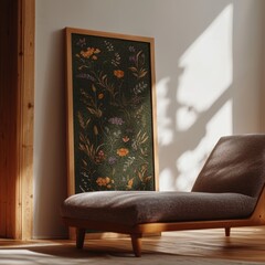 Modern Floral Art Print  Botanical Wall Decor  Home Interior Design