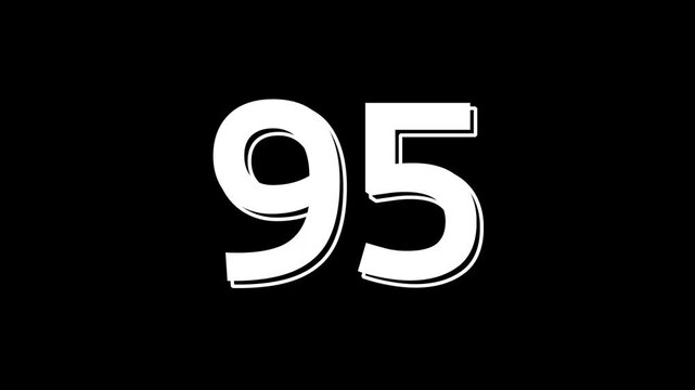 100 seconds countdown timer with white digital timer suitable for minimalist themed content related to numbers, counting, countdowns, great for digital graphics