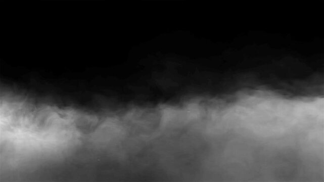 Ground realistic Fog, Steam and Smoke motion texture abstract background, cloud fog overlay for compositing, Change blending mode to screen