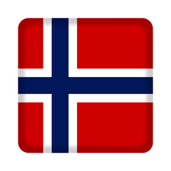 Fototapeta premium Norway flag cube pin and badge