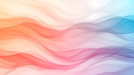 Obraz premium Soft environment abstract pastel waves in a relaxing digital art viewpoint