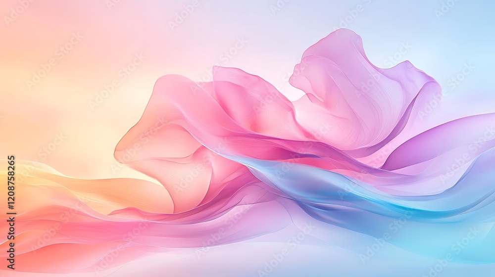 Poster pastel color fluid abstract background with soft textures for a tranquil artistic environment