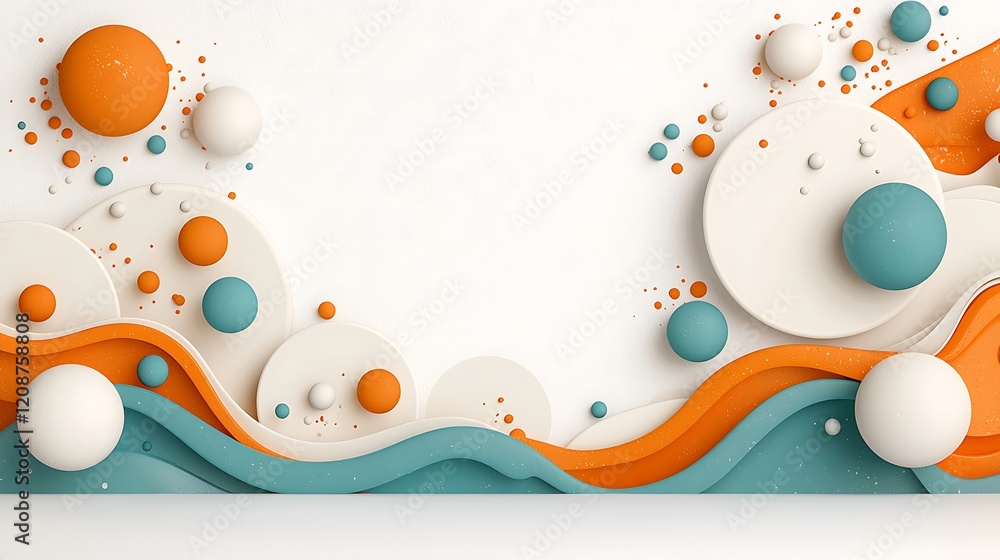 Poster dynamic abstract background with pastel colors and geometric shapes in creative environment
