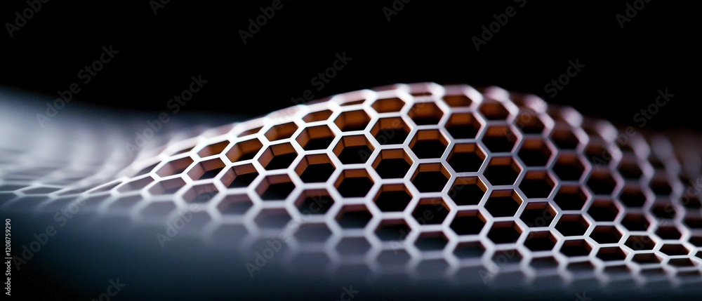 Poster abstract hexagonal grid futuristic technology background 3d render