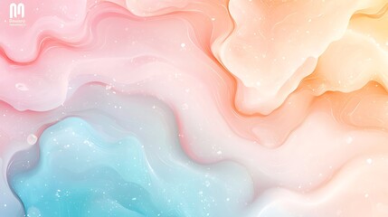 Obraz premium Abstract background with pastel colors digital art soft textures creative design