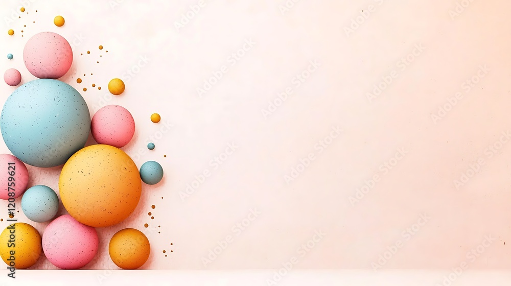 Poster dynamic abstract background pastel colors & modern artistic design in soft environments