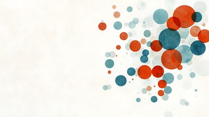 Fototapeta premium Dynamic abstract background with pastel colors artful circles digital design soft atmosphere