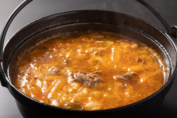 牛肉キムチ　雑炊