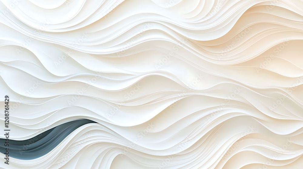Poster abstract background in pastel color with flowing waves digital art minimalist style soft tones