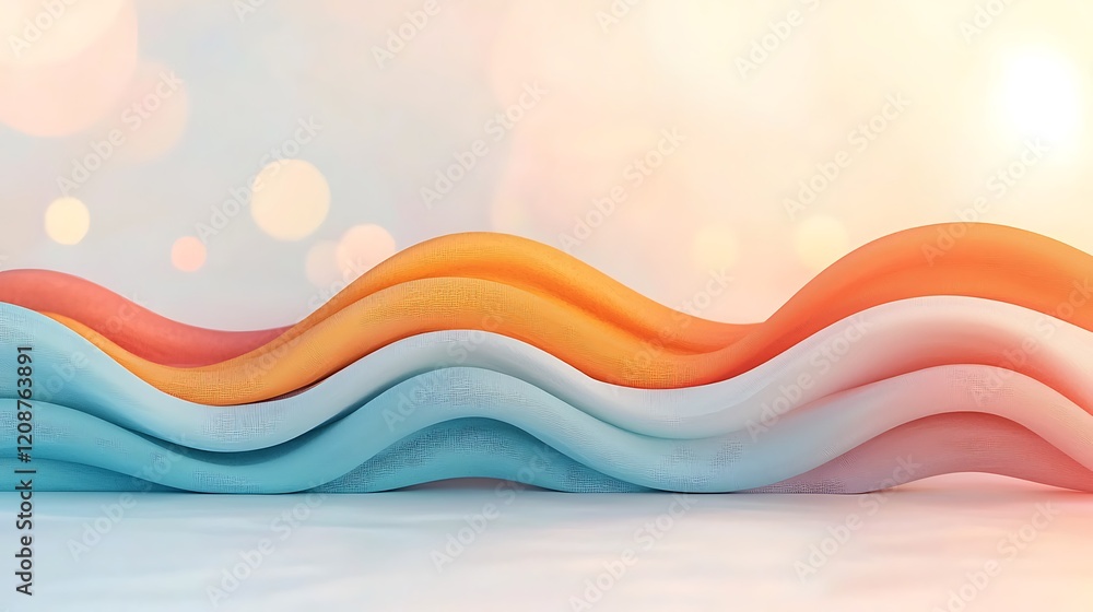 Poster abstract background waves pastel color flow digital art soft environment artistic viewpoint
