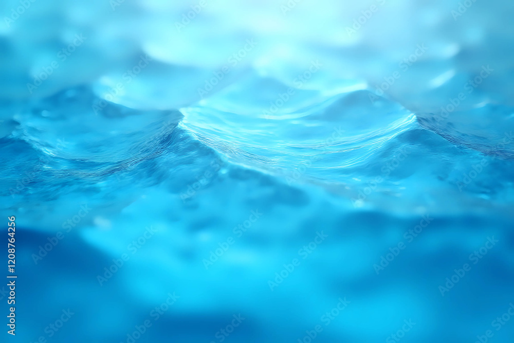Aufkleber blue water with ripples on the surface. defocus blurred transparent blue colored clear calm water su
