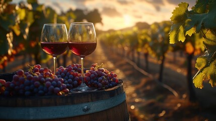 Sunset Vineyard Red Wine Tasting