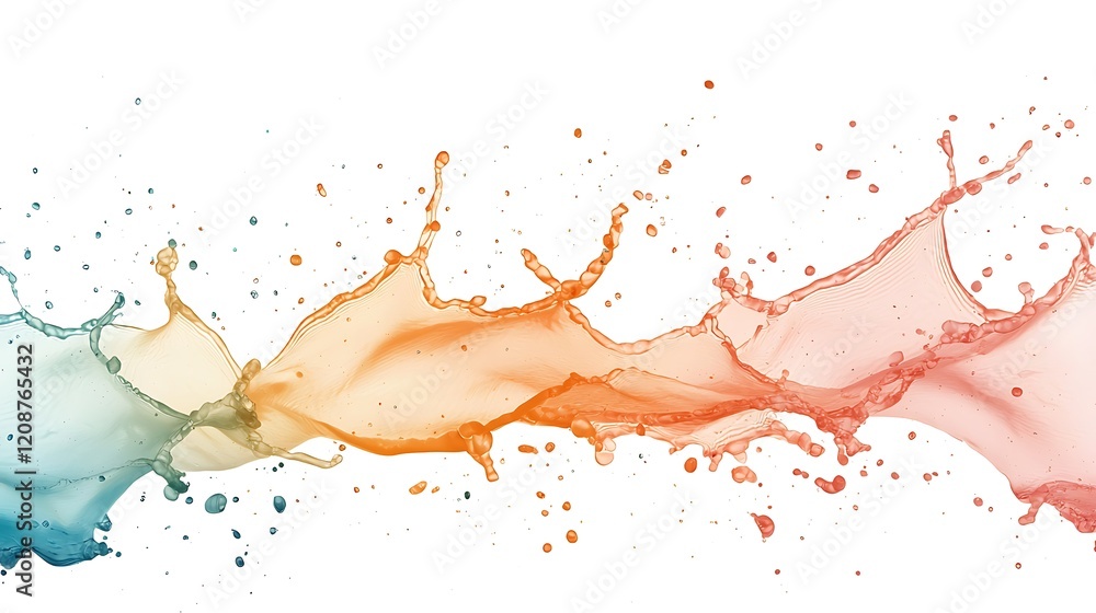 Poster splashing abstract background with pastel color water artistic environment fluid dynamics