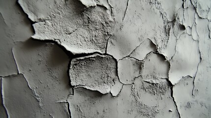 Obraz premium Cracked Grey Paint Surface Texture Detail