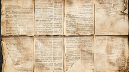 Fototapeta premium Aged Pages of Text Ancient Book Historical Document