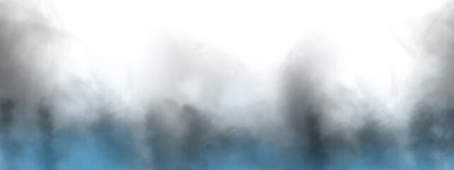Light Blue and black mix smoke, Transparent PNG available Special effect of steam, smoke, fog,...