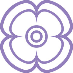 Flower clip art design on plain white transparent isolated background for card, shirt, hoodie, sweatshirt, apparel, card, tag, mug, icon, poster or badge