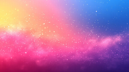 Grainy gradient background with purple, blue, pink, and yellow hues creating a smooth, vibrant texture symbolizing creativity, energy, and dynamic motion in design with an abstract, chaotic feel

