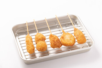 串カツ盛り合わせ（なす肉詰め　蓮根　じゃがいも　うずら卵　豚もも）