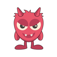 Draw monster characters with cute cartoon shapes