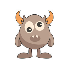 Draw monster characters with cute cartoon shapes