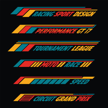 Race new colour decals on black