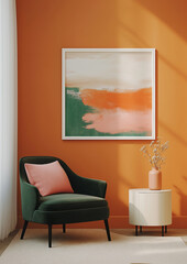 Blurred background of eclectic dining room featuring vibrant colors and modern furniture. the unique design creates a warm and inviting atmosphere perfect for gatherings.