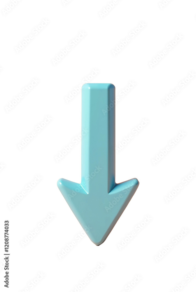 Wall mural blue arrow 3d download icon