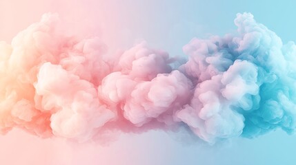 Obraz premium Abstract background with pastel color clouds digital art soft environment artistic viewpoint