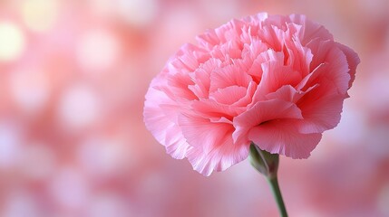 Delicate Pink Flower Close-Up with Soft Bokeh Background, Showcasing Vibrant Petals and Natural Beauty in a Serene Floral Arrangement