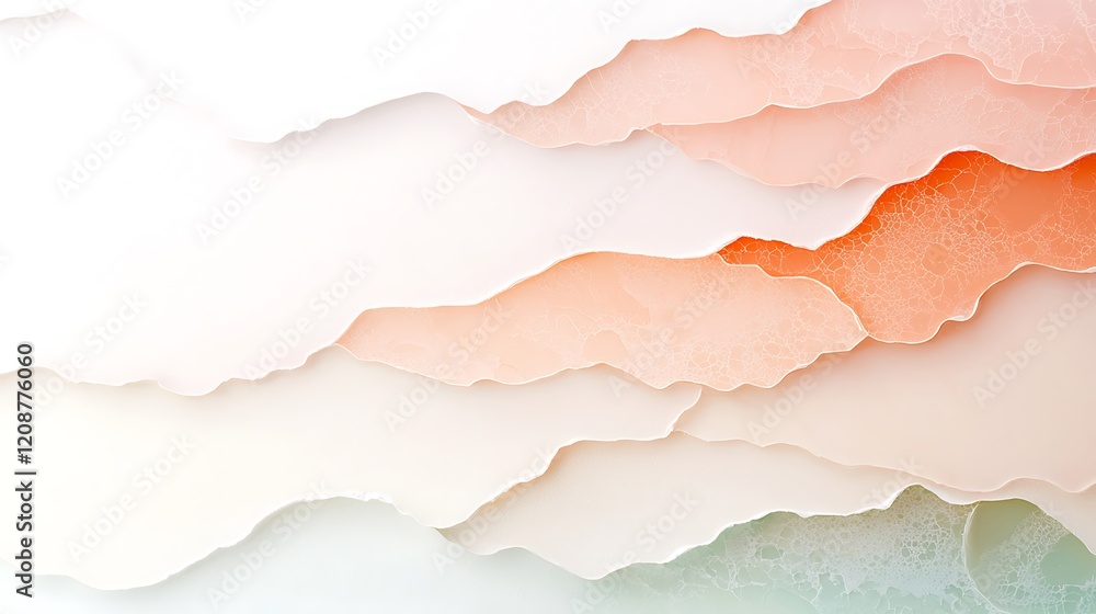 Poster abstract background with pastel color waves digital art soft environment modern viewpoint