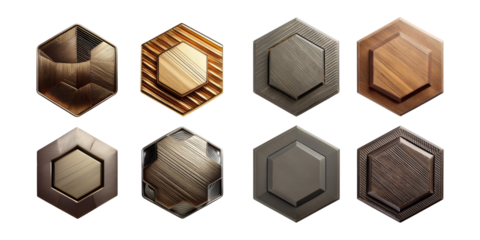 Geometric Shapes in Metallic Texture Designs