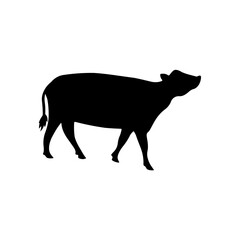 Cow clip art design on plain white transparent isolated background for card, shirt, hoodie, sweatshirt, apparel, card, tag, mug, icon, poster or badge