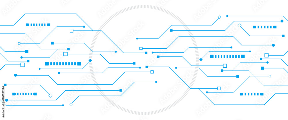 Poster vector modern hi tech digital technology concept. abstract internet communication, future science te