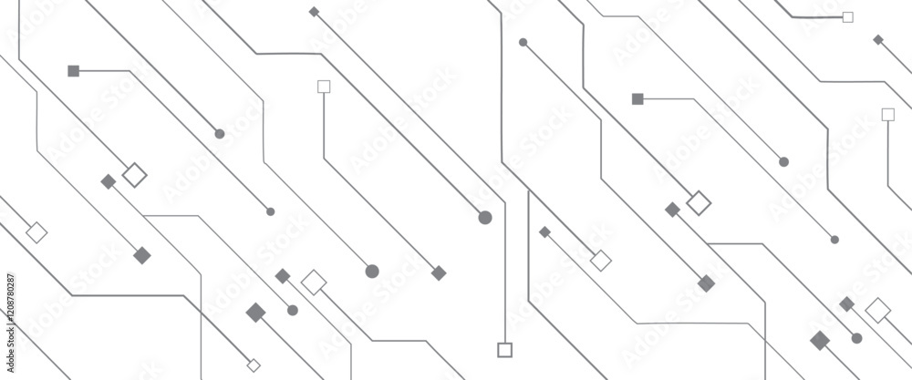 Poster vector abstract digital technology with line digital technological for web banner background
