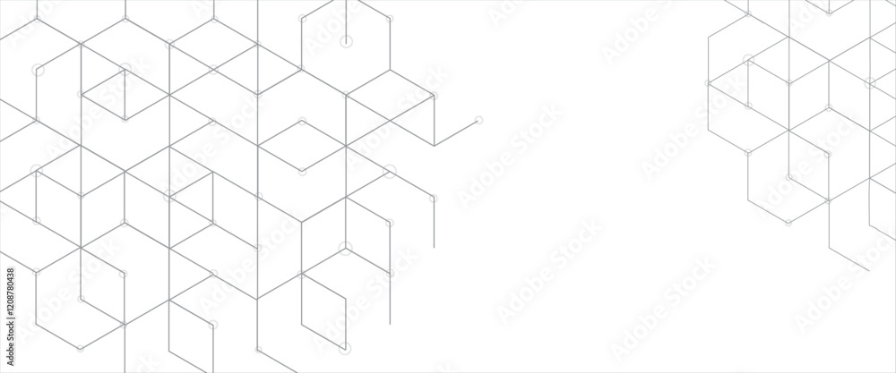 Aufkleber vector modern technology banner template texture with line connection background