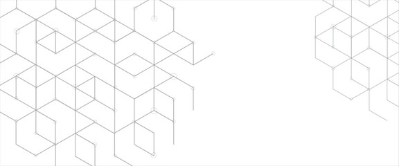 Vector modern technology banner template texture with line connection background