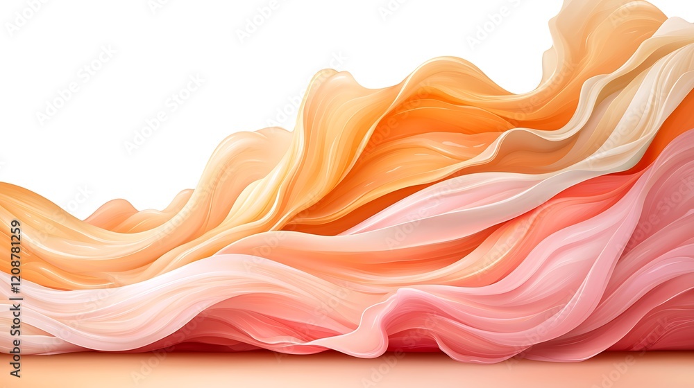 Poster flowing abstract background in pastel colors soft textures artistic environment close-up view