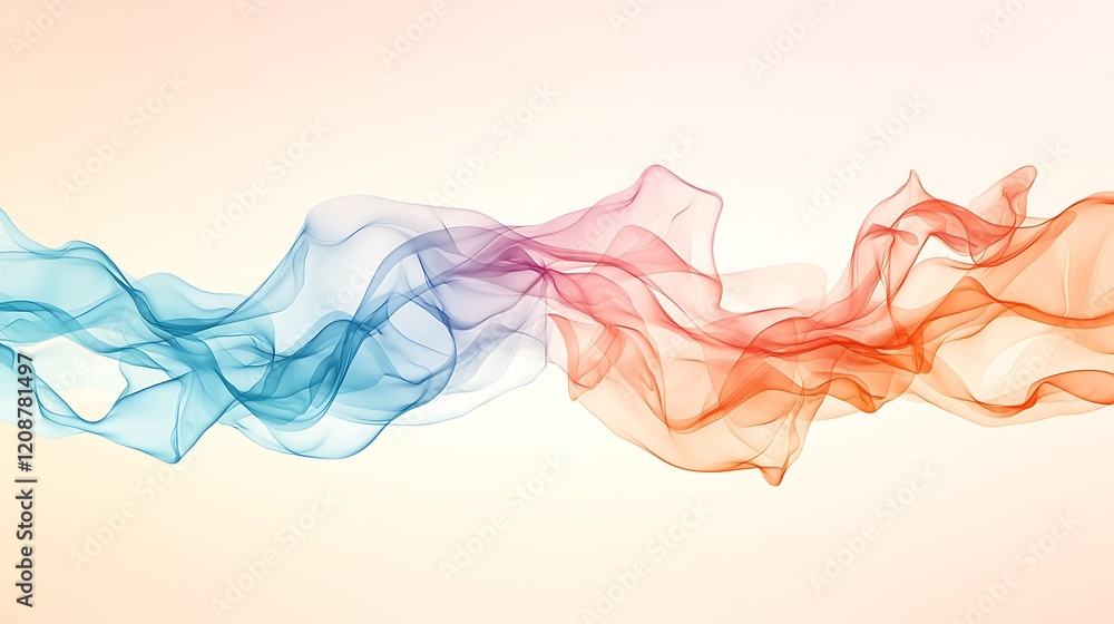 Poster dynamic abstract background in pastel colors artistic wave pattern digital art