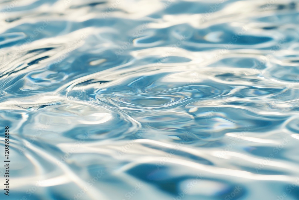 Poster close-up of rippling water reflecting light with calming abstract pattern