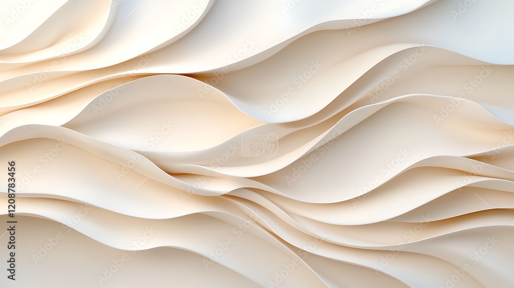 Poster creative minimalist design flowing abstract background with pastel wave patterns