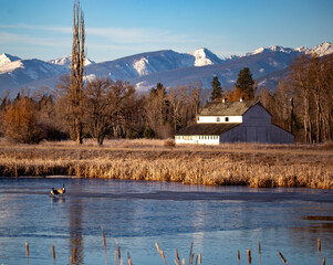 Barn in the mountains