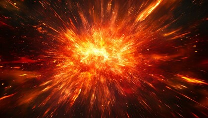 Fiery Explosion Radiating Intense Heat and Light