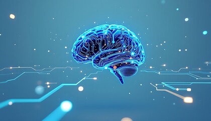 Digital Brain: AI and Technology Conceptual Art