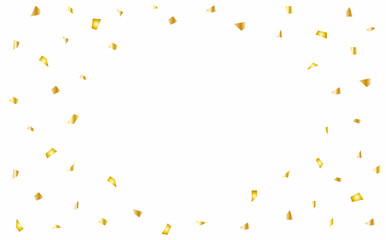 ゴールドの紙吹雪の背景イラスト素材